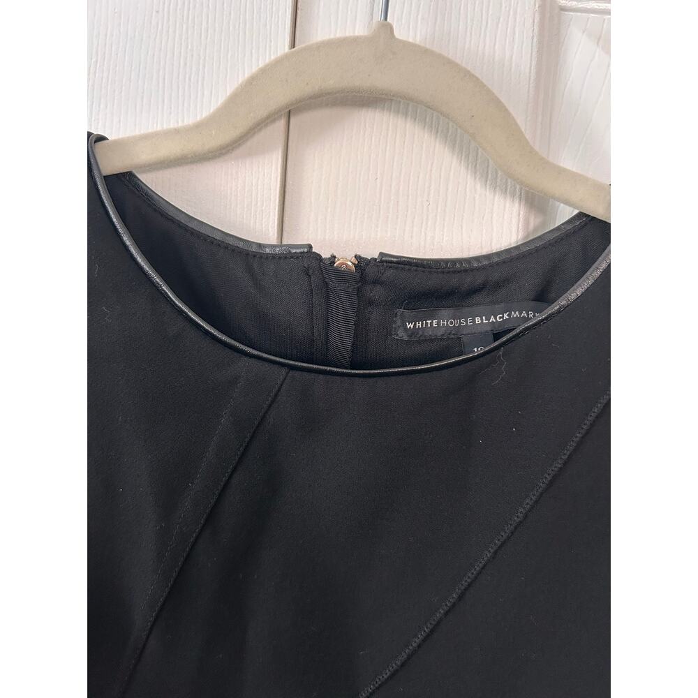 WHBM White House Black Market Black Sheath Dress Size 10 - Picture 8 of 10